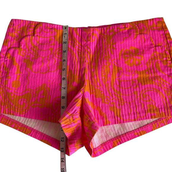 Lilly Pulitzer Liza Shorts in Pop Pink and Orange Seaesta Preppy Women’s Size 10 - Picture 3 of 7